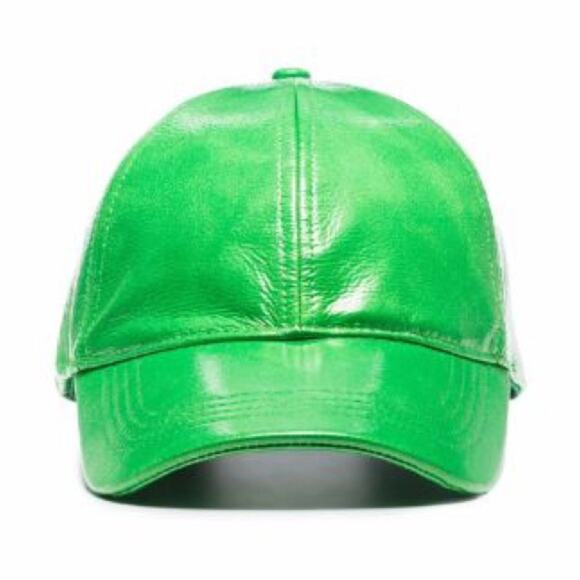 Stand Studio Green Faux Leather CIA Cap Baseball Hat main image 6